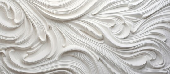 Fototapeta premium A detailed close up of a white wall featuring a very large and artistic swirl design