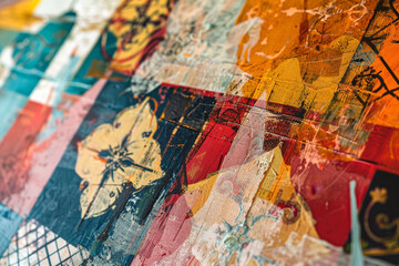 Obraz premium A close-up of an abstract background inspired by the rich history and culture of Spain.
