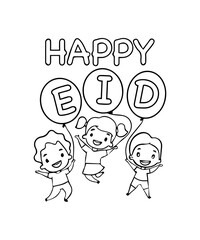 Eid Mubarak Coloring Pages 