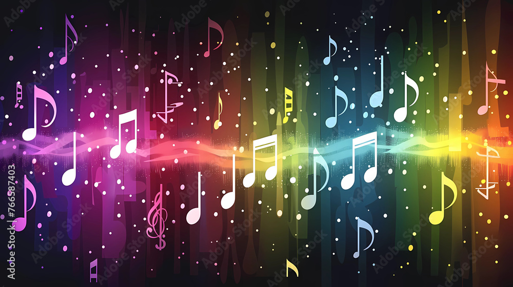 Sticker music background