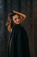Fototapeta premium Woman in Black Top Posing