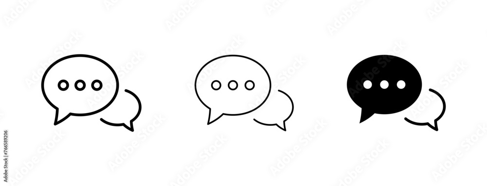 Poster Chat icon message symbol. Talk speech bubble icon . web chat sign. vector design elements