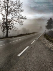 Morning Haze in Small town in Bosnia