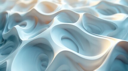 Detailed view of a pattern created with white and blue materials