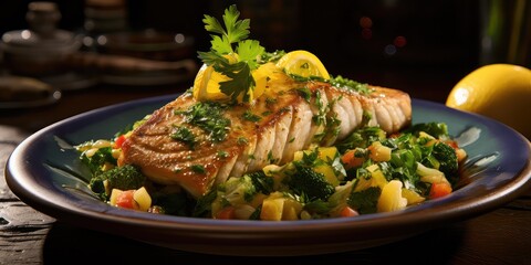 Savor the Flavor: A Delectable Still Life Featuring Delicious Mahi Mahi Fish, Ready to Tempt Your Taste Buds with Its Freshness and Flavor