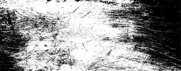 Scratched and Cracked Grunge Urban Background Texture Vector. Dust Overlay Distress Grainy Grungy Effect. Distressed Backdrop Vector Illustration. Isolated Black on White Background. EPS 10.