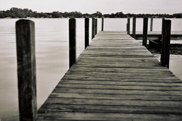 Fototapeta premium dock on the lake