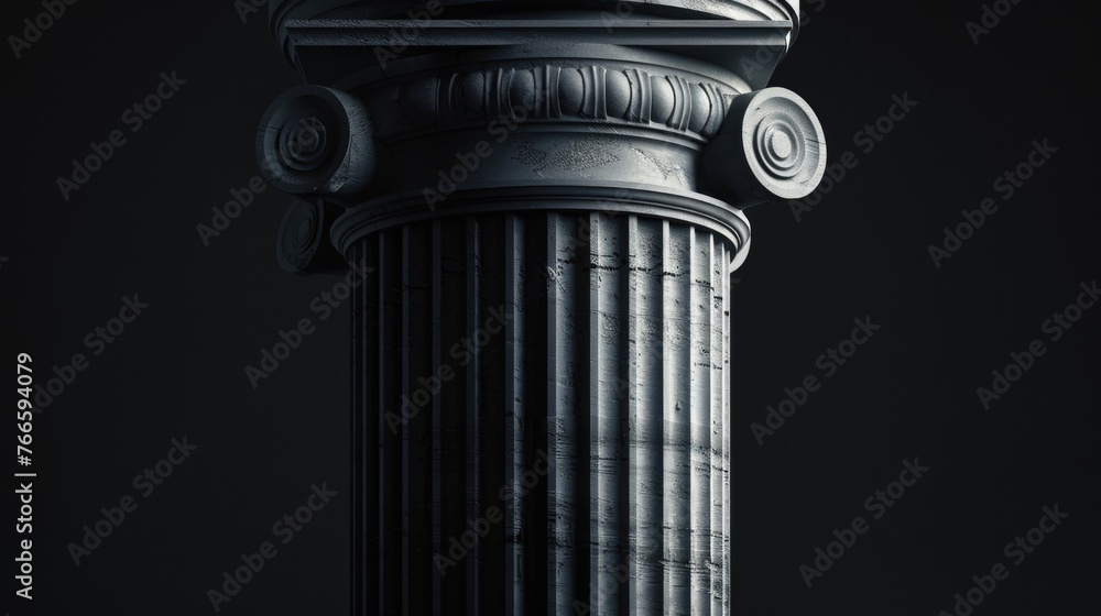 Poster simple black and white photo of a column, suitable for architectural projects