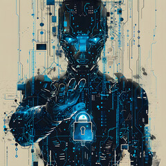 Cybersecurity, Office Work. Generative AI