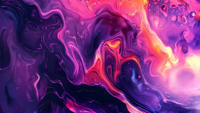 Abstract colorful background of acrylic paint in blue, pink and purple colors