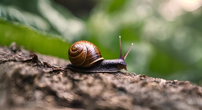 Snail in the forest.