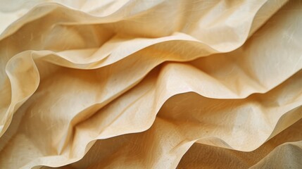 Detailed close up view of beige fabric, perfect for textile backgrounds