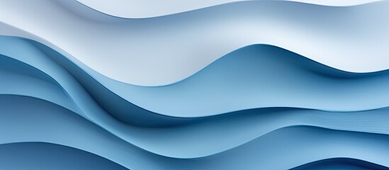 Obraz premium A close up view showcasing a detailed blue and white wave design