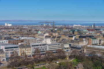 Fototapeta na wymiar Edinburgh New Town from the Castle