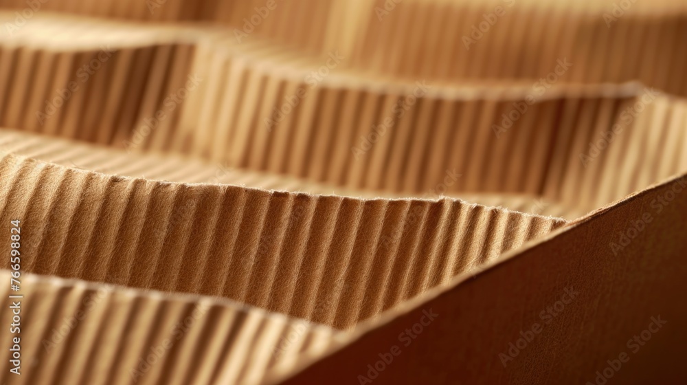 Poster Close up of a cardboard box filled with smaller boxes. Perfect for logistics and shipping concepts