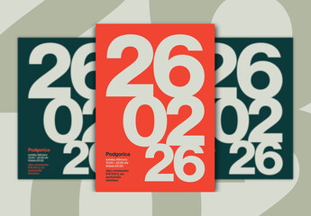Minimalist Typography Event Poster Design Layout