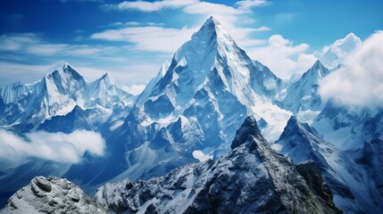 Challenging Himalayan Summit - obrazy, fototapety, plakaty
