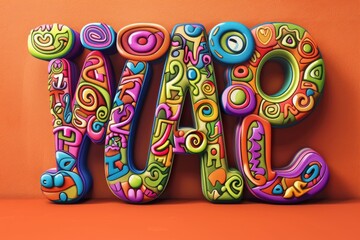 Colorful letters spelling out the word love, suitable for various design projects