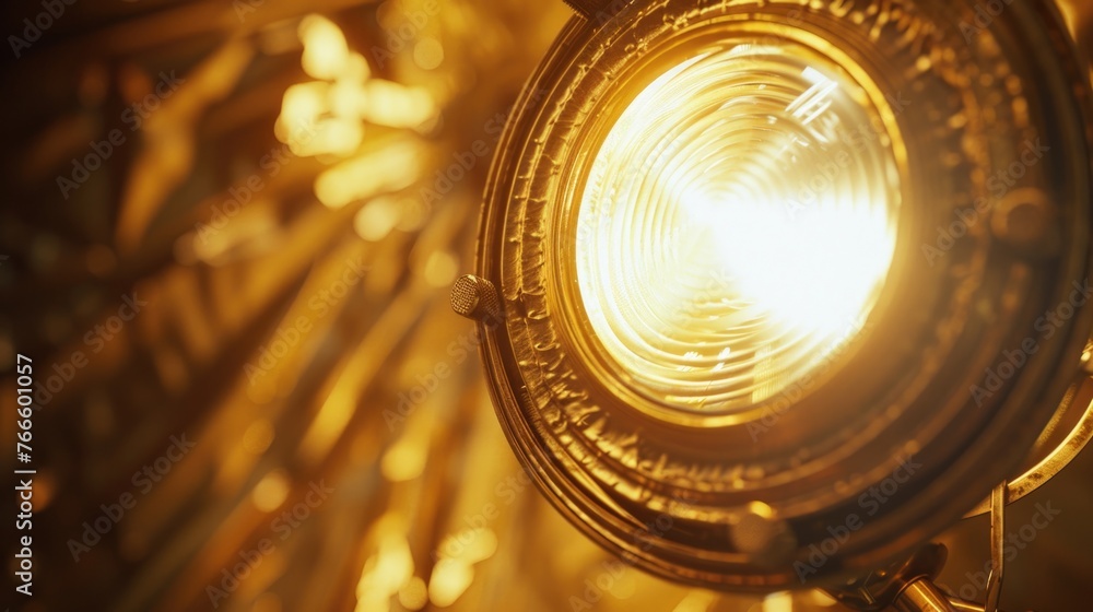 Poster A detailed view of a light source in a room. Suitable for various design projects