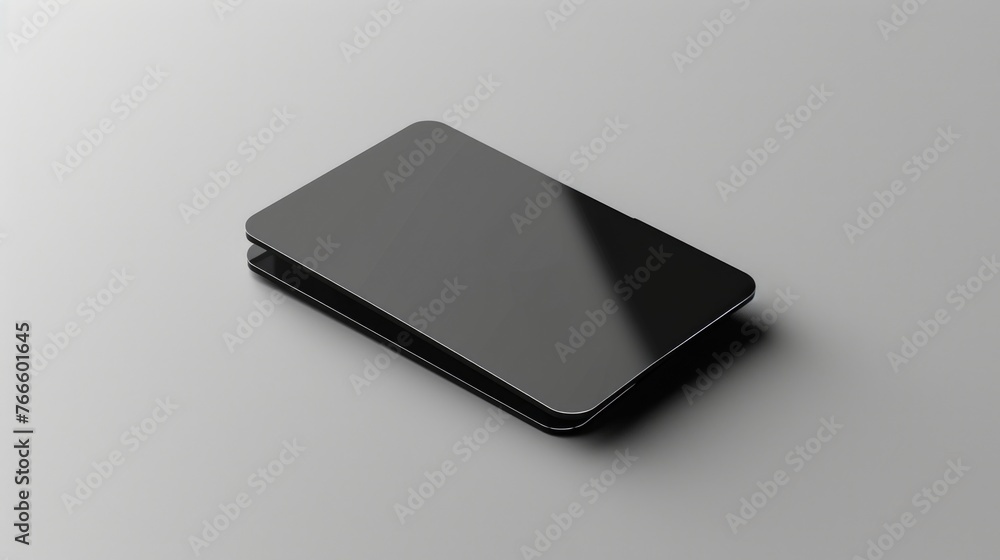 Poster close-up of a cell phone on a table, suitable for technology concepts