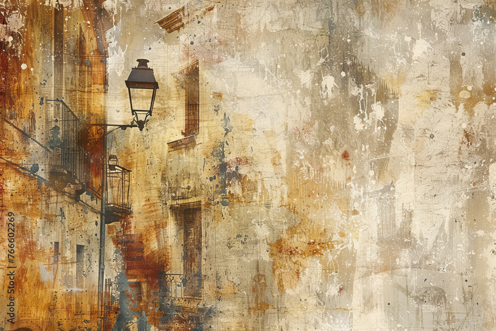 Poster an abstract background that reflects the charm and elegance of french style. the image features a mi