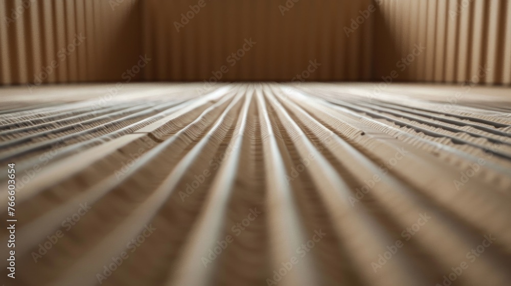 Poster detailed close up view of a cardboard box. suitable for packaging and delivery concepts