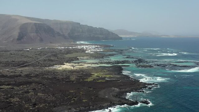 plages volcaniques &agrave; Lanzarote, canaries, Espagne	
