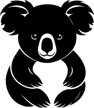 Koala bear icon isolated on white background