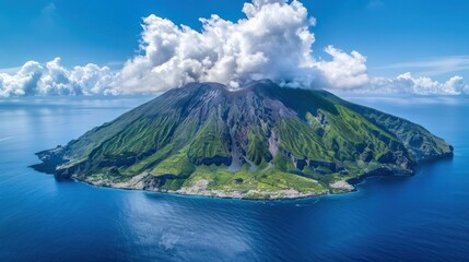 Naklejka na ściany i meble Stromboli, a volcano, is part of the Aeolian Islands.