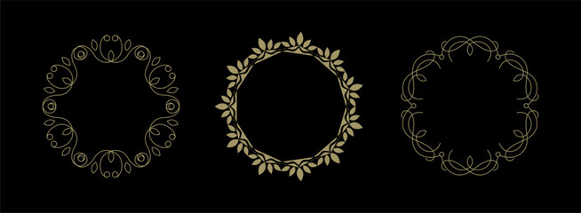 Ornamental Frame Template Set Vector