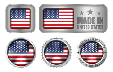 Made in United States Seal Badge or Sticker Design illustration