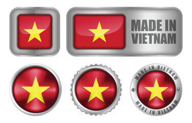 Made in Vietnam Seal Badge or Sticker Design illustration