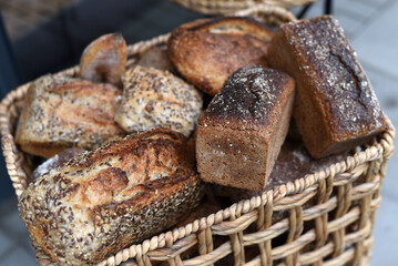 Fresh aromatic bread. Lots of baked goods