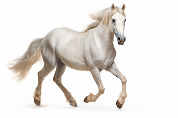 Obraz na płótnie Canvas Horse over isolated white background. Animal