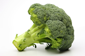 fresh broccoli on isolated white background
