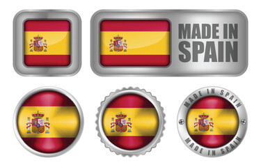 Made in Spain Seal Badge or Sticker Design illustration