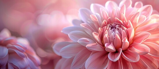Detailed view of a pink flower with a blurred background, showcasing its vibrant color and delicate petals. - Powered by Adobe