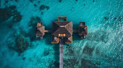 Staying in an overwater bungalow in the Maldives