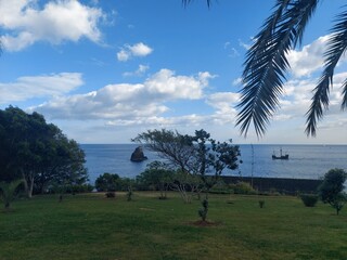 jardim, verde,  sol, amarelo, final do dia, nuvens, arquipélago, ilha, ilha da madeira, ar livre,...