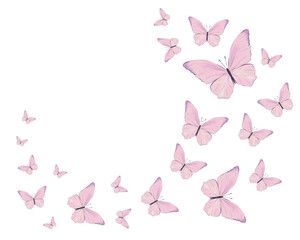 pink butterfly flock of butterfly design