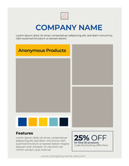 Brand flyer product introduction concept, CMYK, Letter size