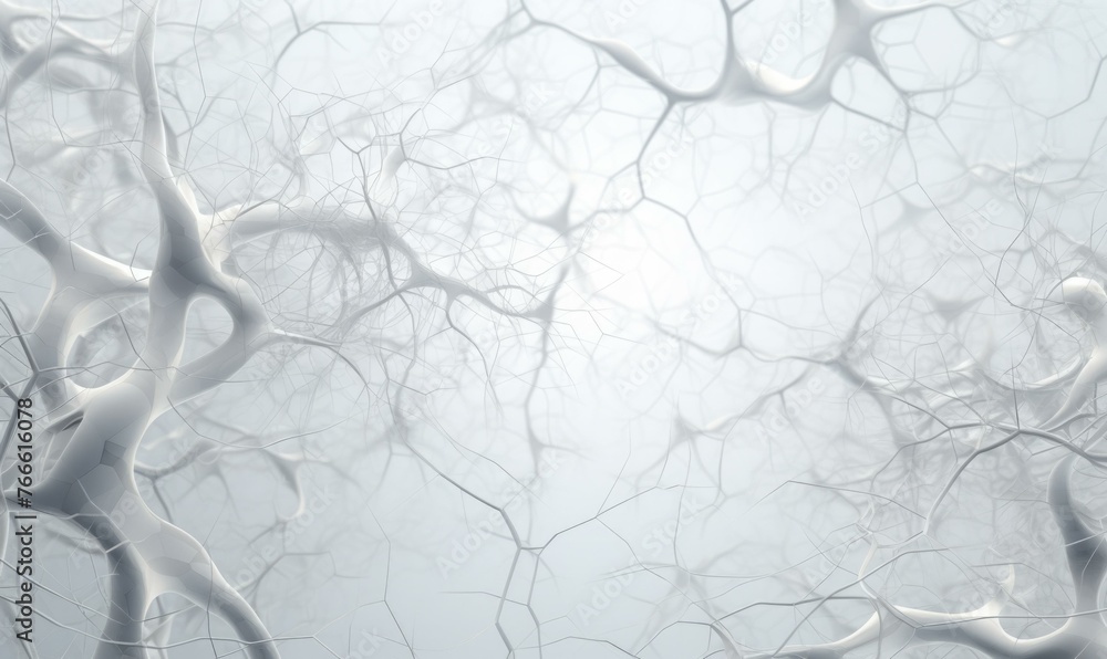 Aufkleber a close up of a white, abstract background with some branches. generative ai.