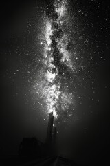 Night Sky in Black and White