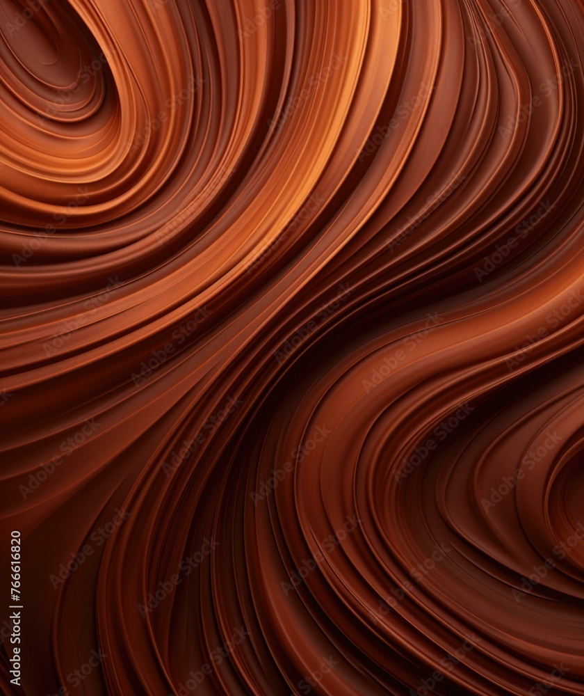 Poster a close up of a brown swirl pattern. generative ai.