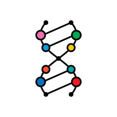 DNA molecule structure vector icon