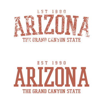 vector image written est 1990 arizona the grand canyon state, print style. Vector for silkscreen, dtg, dtf, t-shirts, signs, banners, Subimation Jobs or for any application