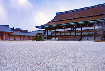 Sweeping View of the Historic Shishinden in Kyoto-gosho (Kyoto Imperial Palace), March 2024