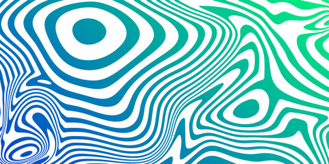 Psychedelic vortex pattern on  transparent background. Blue-green background in the style of the 60s, 70s for web design, covers, presentations