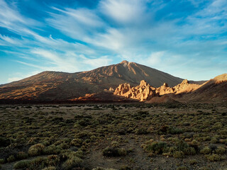 
the landscape around the Teide volcano in Tenerife