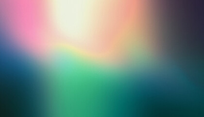 Colored Holographic Gradient Blur Abstract Background, Light Leaks - Photo Overlay with Film Grain and Dust Texture - obrazy, fototapety, plakaty